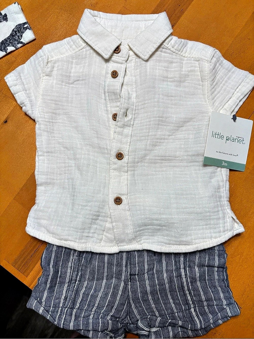 Little Planet by Carter's Organic Cotton Gauze Shirt & Shorts Set Baby 3M